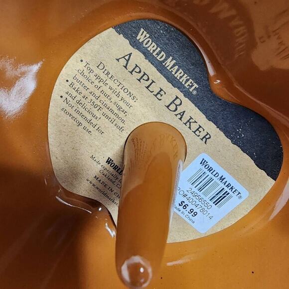 World Market Kitchen Bakeware, Ceramic Stoneware Oven Apple Baker NEW - Picture 2 of 10